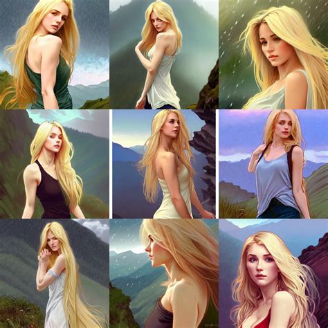 A Gorgeous Woman With Long Light Blonde Hair Wearing A Stable Diffusion Openart