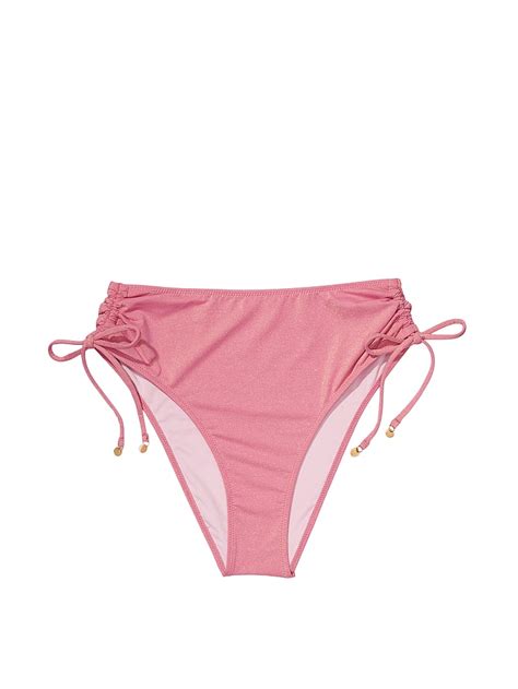 Buy Ruched High Waist Cheeky Bikini Bottom Order Undefined Online Victoria S Secret US