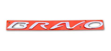 Emblema Bravo Cromado 16 Tampa Traseira Novo Original Fiat