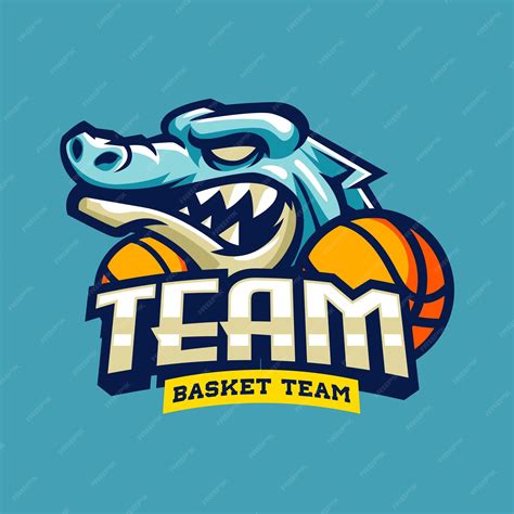 Premium Vector | Vector illustration of crocodile mascot for basketball ...