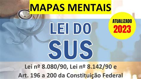 Mapas Mentais Da Lei Do SUS Atualizados 2023 Lei 8 080 90 Lei 8 142