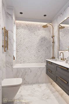 Латунные элементы в ванной - смесители, полотенцесушитель, фурнитура ...