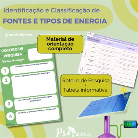Material - Identificação e Classificação de Fontes e Tipos de Energ...