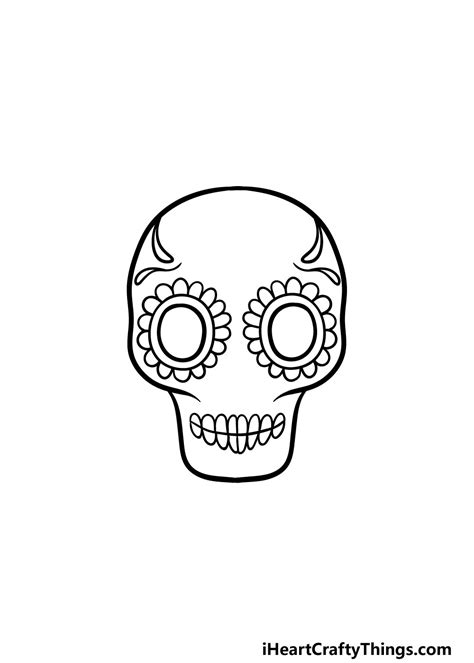 Coloriage Squelette Sucre Coeur Et Feu Sugar Skull Drawing Skull