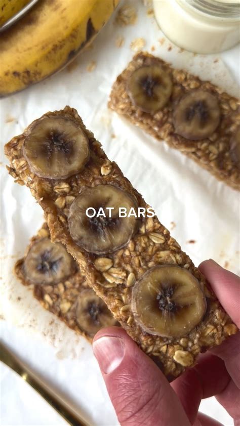 Banana Oat Bars Recipe In 2024 Healthy Sweets Recipes Oat Bar Recipes Oatmeal Bars Recipes