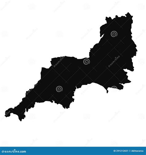 Map of South West England is a Region of England Stock Illustration ...