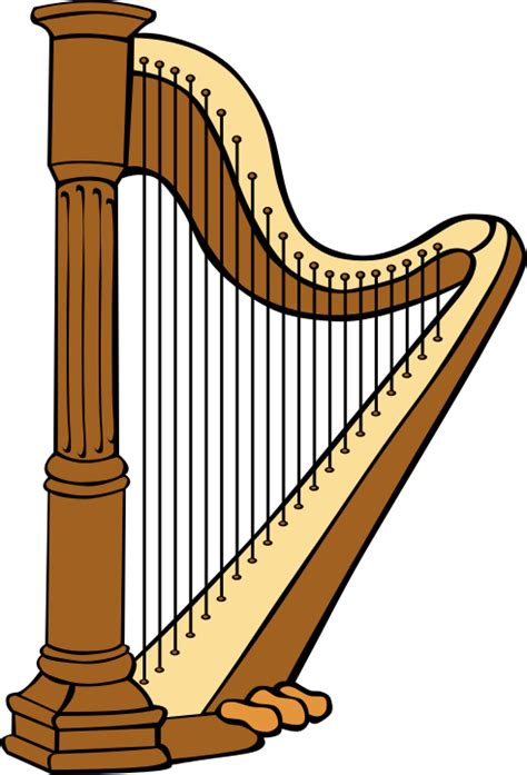 A Drawing Of A Harp With The Number On It Clip Art Image Clipsafari