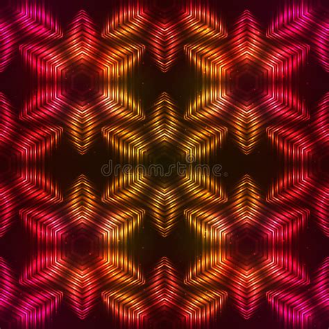 Abstract Geometrisch Symmetrisch Naadloos Hexagonaal Patroon Van Neon