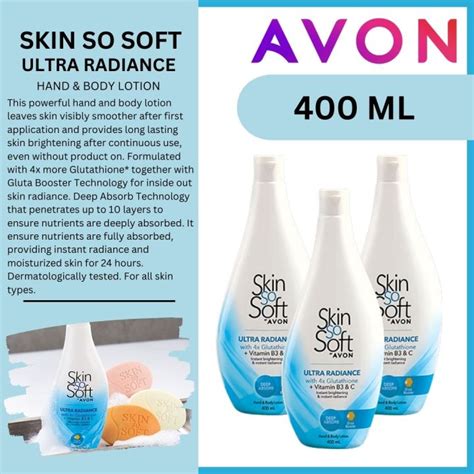 Avon Skin So Soft Ultra Radiance With X Glutathione Vitamin B C