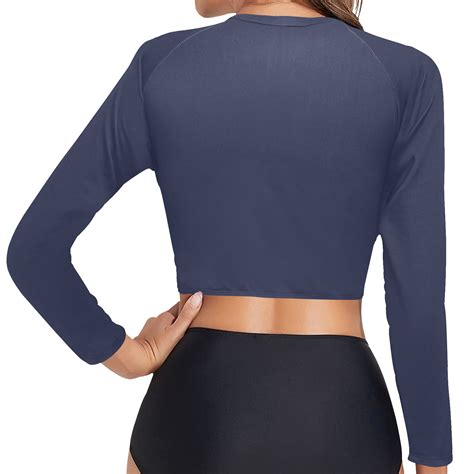 Siamese Cat Sugar Skull Dark Blue Long Sleeve Bikini Top Model S27 ID D6293011