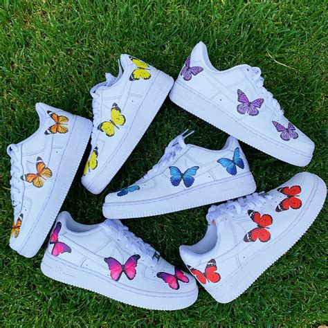 Butterfly Nike Shoes Butterfly Shoes Cute Nike Shoes White Nike Shoes