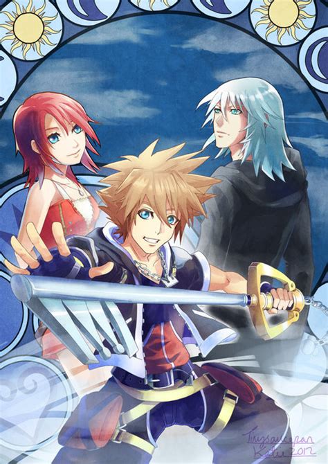 Sora Riku And Kairi Kingdom Hearts Fan Art 32342267 Fanpop