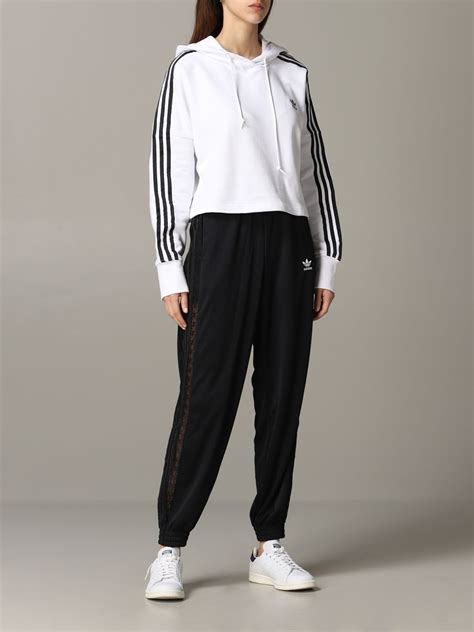 Adidas Originals Sweat Avec Capuche Et Logo Blanc Sweat Shirt