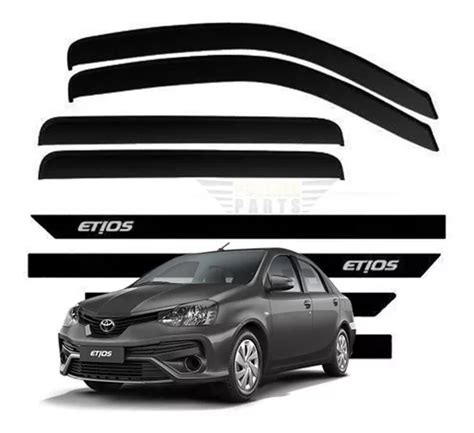 Kit Etios Sedan 2012 A 2017 Friso Tipo Borrachão Calhas