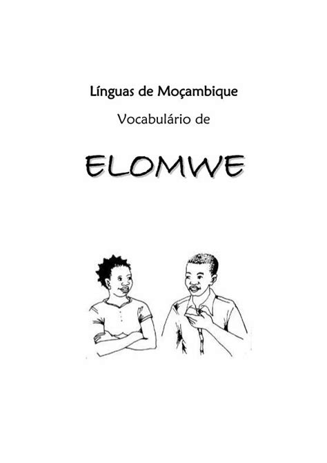 PDF Línguas de Moçambique Vocabulário de EELLOOMMWWEE Seja bem