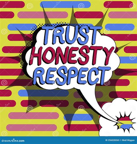 Text Showing Inspiration Trust Honesty Respect. Business Approach Respectable Traits a Facet of ...