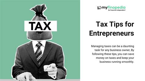 Tax Tips For Entrepreneurs Tax Benefits For Entrepreneurs