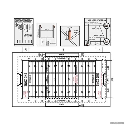 Football Field Diagram Printable