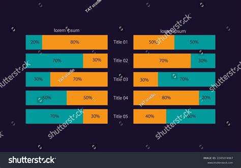 Mirror Rectangular Infographic Chart Design Template Stock Vector Royalty Free 2245074967