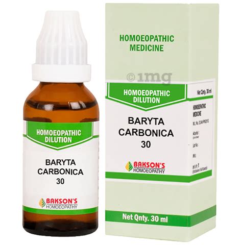 Bakson S Homeopathy Baryta Carbonica Dilution 30 Buy Bottle Of 30 0 Ml