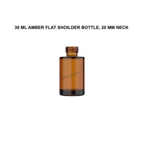 30 Ml Flat Shoulder Amber Glass Bottle At Rs 10 4 Piece Amber Colour