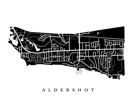 Aldershot Map Burlington ON Neighbourhood Art Print - Etsy