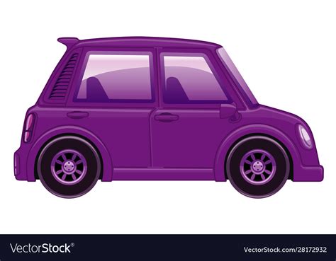 Single picture car in purple color Royalty Free Vector Image