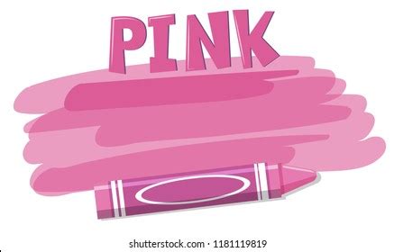 Pink Crayon Background Concept Illustration Stock Vector (Royalty Free) 1181119819