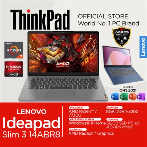 Jual Lenovo Ideapad Slim 3 Amd Ryzen 7 7730u 16gb 512gb Ssd Windows 11