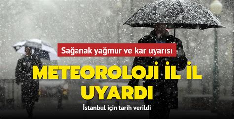 Kar Yolda Stanbul I In Tarih Verildi Meteoroloji Den Il I In