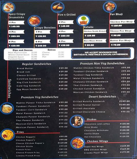 Menu At The Chicken Company Pune Shop 9