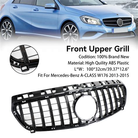 Gtr Style Front Bumper Grille Grill Fit Mercedes Benz A Class W