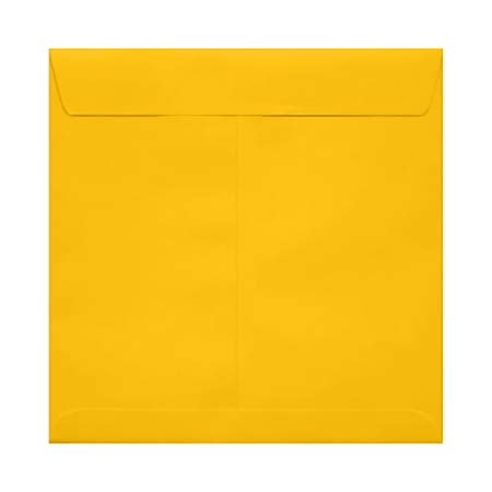 LUX Square Envelopes 7 12 X 7 12 Peel Press Closure Sunflower Yellow