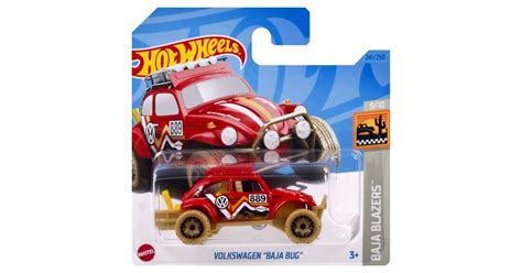 Mattel Hot Wheels Volkswagen Baja Bug kisautó Piros Pepita hu