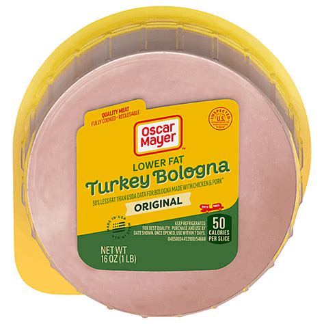 Oscar Mayer Turkey Bologna Lower Fat Original 16 Oz Pavo Selectos