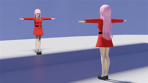 Character In Anime Darling In The Franx Name Zero Two 3d Model Cgtrader