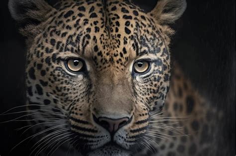 Premium Photo This Close Up Portrait Of An Endangered Amur Leopard