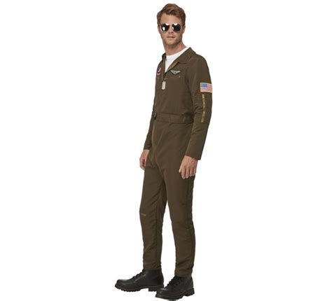 Disfraz De Top Gun Maverick De Hombre Aviador Para Hombre