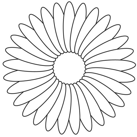 Flower Colouring Template