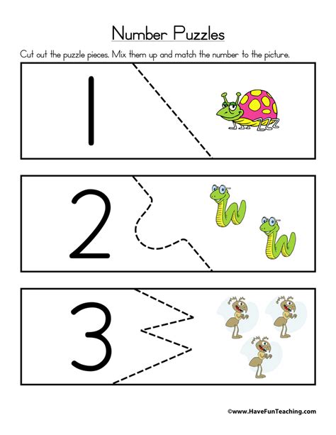 Printable Number Puzzles For Kids