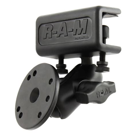 RAM Glare Shield Clamp Double Ball Mount With Round Plate Ram Mounts