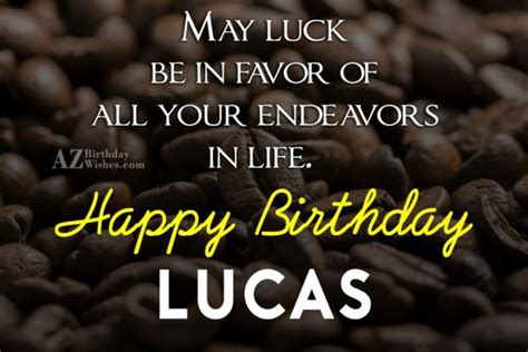 Happy Birthday Lucas - AZBirthdayWishes.com