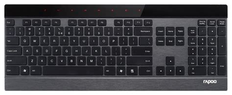 Rapoo Wireless Ultra Slim Touch Keyboard E P Black Usb