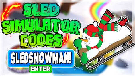 All Roblox Sled Simulator [update 9] Secret Op Codes On 2022 Youtube