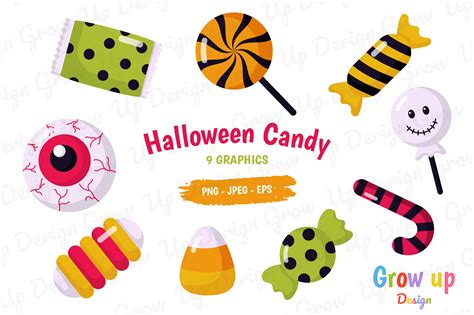 Candy Halloween Clipart Set Graphic by Grow up design · Creative Fabrica