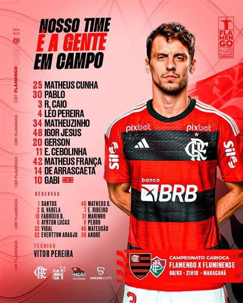 SAIU Sem Santos e Everton Ribeiro Flamengo divulga escalação para