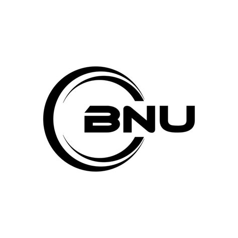 BNU letter logo design in illustration. Vector logo, calligraphy ...