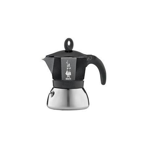 Bialetti Moka Induktion Cafetera Italiana 1 4 L Negro Plata Trippodo