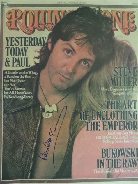 Coach S Corner Paul McCartney Hand Signed Rolling Stone Magazine