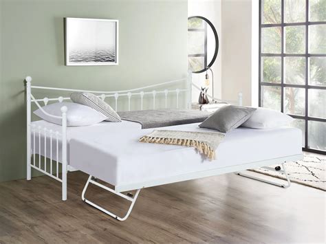 Hartz Single Metal Trundle Bed Frame - White By Treasurebox